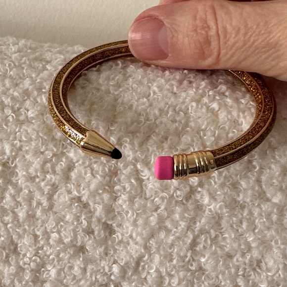 Betsey Johnson Gold and Pink Pencil-Inspired Bracelet - Picture 8 of 8